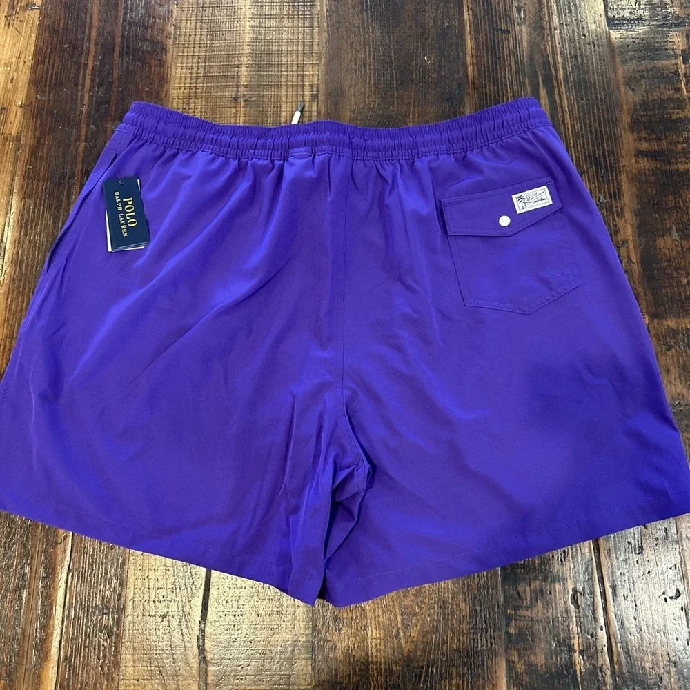 Polo‎ Ralph Lauren Classic Swim Trunks Size 2XLT Purple Lined New NWT